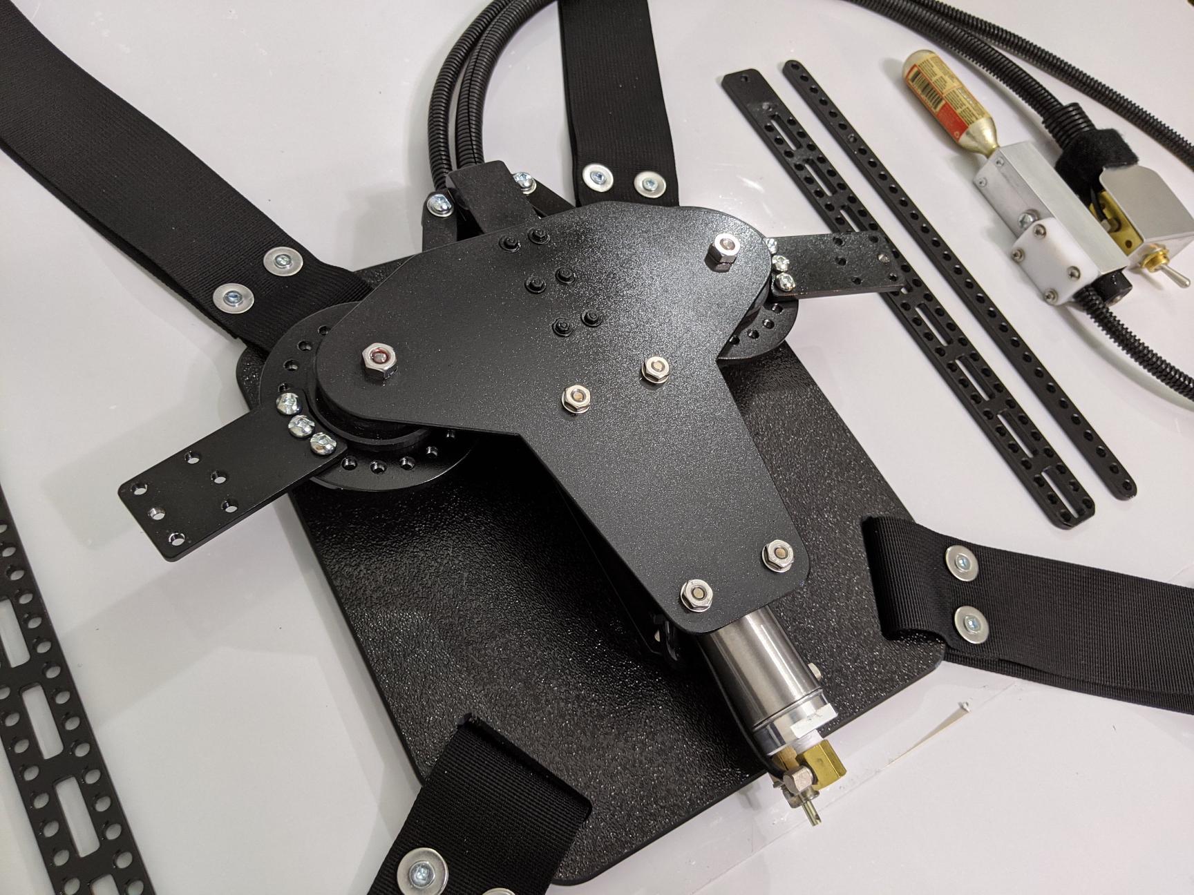 DIY CO2 powered animatronic costume wings framework. Adjust the range of motion and attach your own materials